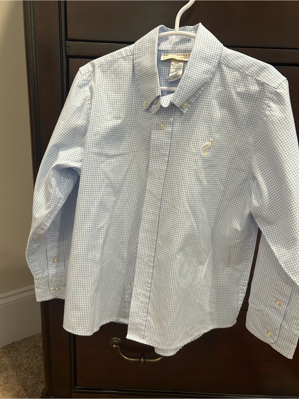 The Beaufort Bonnet Company Light Blue Micro-Check Button-Down Shirt